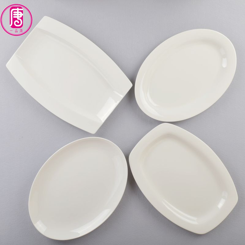 The Fish dish dish of pure white ceramic ipads China 12 "Japanese moonlight rounded square big Fish dishes