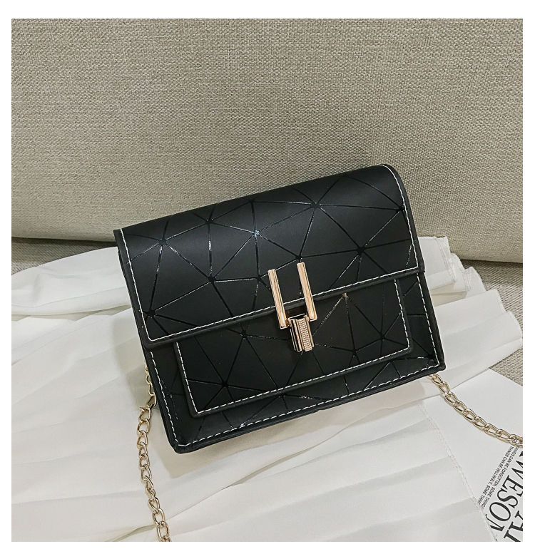 Bolso Pequeño De Verano Para Mujer 2020 Nuevo Bolso De Hombro Estilo Hong Kong Que Combina Con Todo, Bolso Oblicuo Estilo Coreano, Elegante Bolso Cuadrado Pequeño Con Costura Láser display picture 9