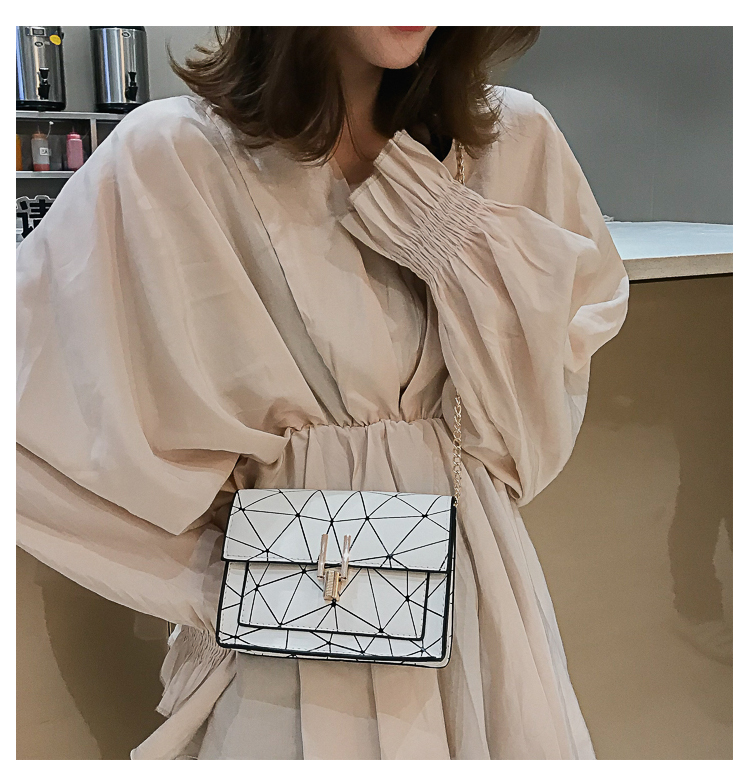 Summer Small Bag For Women  All-matching Shoulder Bag Oblique Bag Chic Laser Stitching Small Square Bag display picture 41