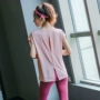 Áo thun thể thao Super Anne Phụ nữ tay ngắn màu rắn lỏng lẻo giảm béo thường xuyên chạy bộ quần áo yoga áo tank top gym nam