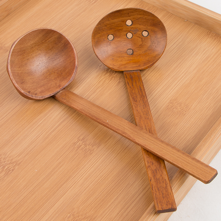 Day-style taste one thousand lanoodle spoon and wind wooden spoon long handle spoon hot pot spoonful of leaking spoon suit cutlery large soup spoon