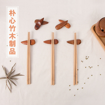 Japanese log chopsticks holder chopsticks Chopsticks spoon pillow brush holder handmade log creative tableware groceries