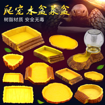 Tortoise water basin Reptile food basin size number Palace spider Horned frog Turtle Yellow edge Scorpion lizard Pet snake Bath