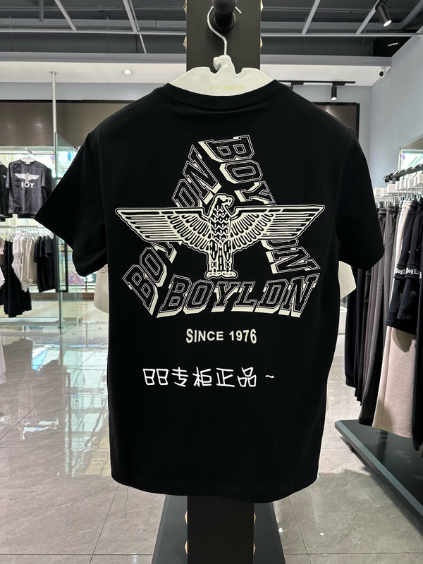 Boy London 24 Spring/Summer Triangle Luminous Eagle Rhinestone Eagle Short Sleeve T-Shirt B242N0100102