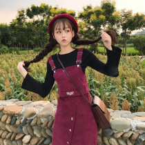 Set female 2021 new spring and autumn fashion embroidery outer strap vest temperament split skirt two-piece set