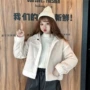 Áo khoác nữ mùa thu đông 2018 mới i phiên bản Hàn Quốc của tóc buông xõa ngắn Học sinh hoang dã áo len dài tay màu đỏ với áo khoác ngoài cho nữ 