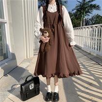 Day Department Students JK braces Libra dress lady Spring and Autumn First love style Agaric Side Sleeves Shirt Small Subsuit Tide