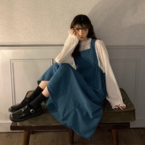 Klein blue dress dress lady spring clothing style casual braces long dresses salt series sweet and spicy wind suit little subs