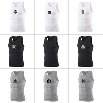 Vest waistcoat training basketball sports sleeveless high elastic tights Sweat-absorbing breathable quick-drying fitness clothes for men