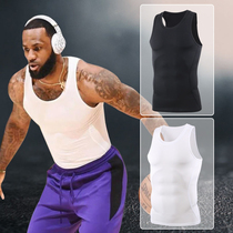 Tights sports vest mens basketball sleeveless T-shirt Track and field running sweat-absorbing quick-drying high-elastic training fitness clothes