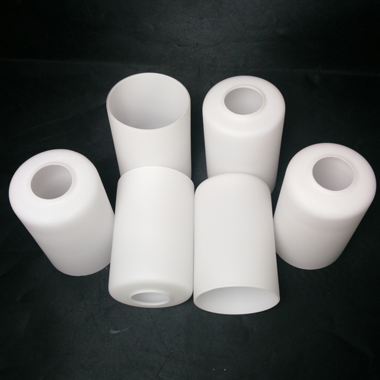 Lighting Accessories: Milk white straight grinded glass chandelier E27 ceiling lamp wall lighting glass lamp cover