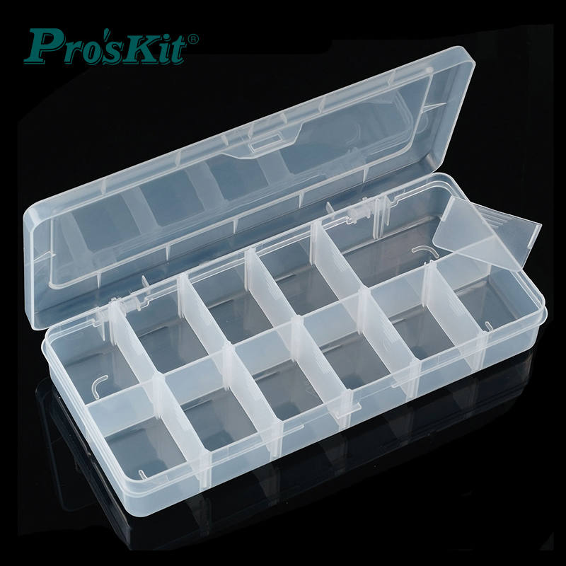 Baogong 12-grid movable fall-resistant parts box plastic box component box storage box 203-132F