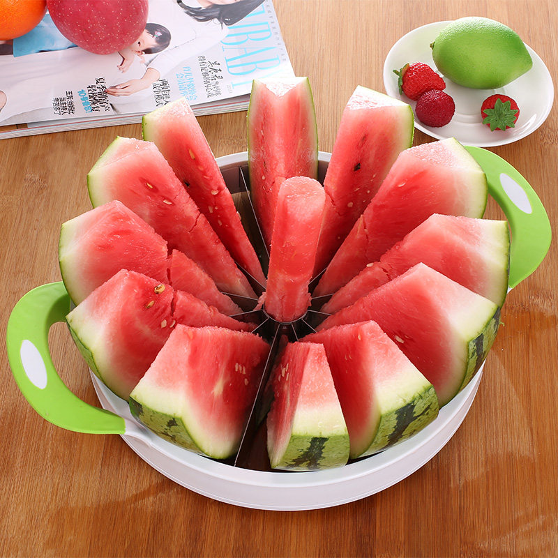 Large Size Stainless Steel Cut Watermelon God Instrumental Cut Fruit Tool Watermelon Divider