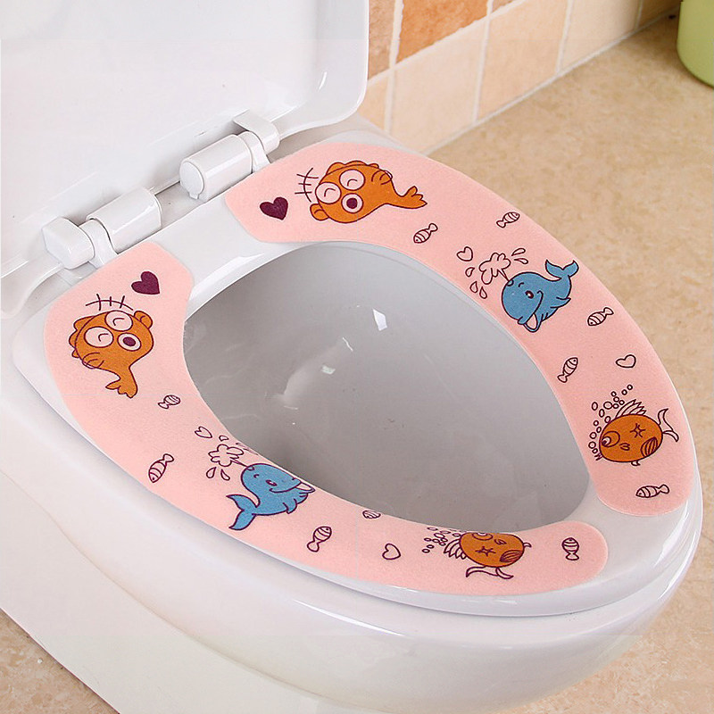 Winter Summer universal adhesive Toilet Cushion Cartoon Sitting Potty Toilet Collar Toilet toilet sleeve Toilet Sticker cushion