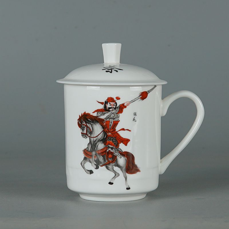 Jingdezhen porcelain ipads with cover cup Iliad figure office cup cup and meeting