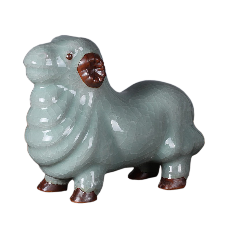 Jun porcelain ceramics slicing crack goat furnishing articles of modern ceramic decoration home decoration