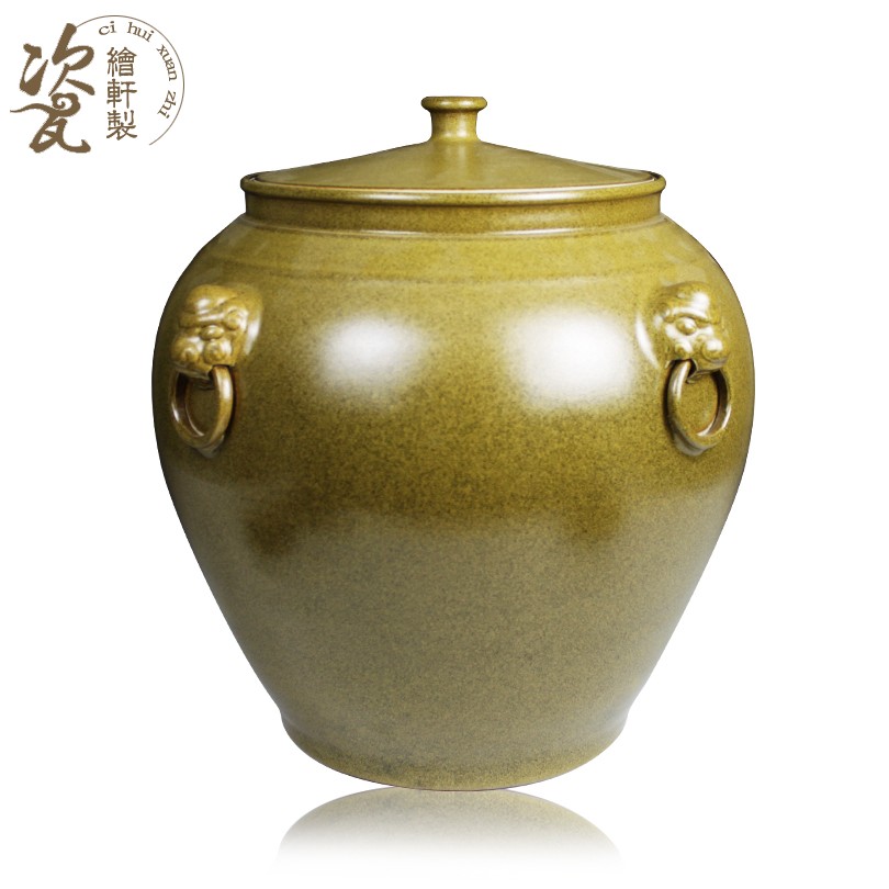 Antique tea at the end of the jingdezhen ceramics glaze covered barrel storage tank mercifully jars cylinder ricer box