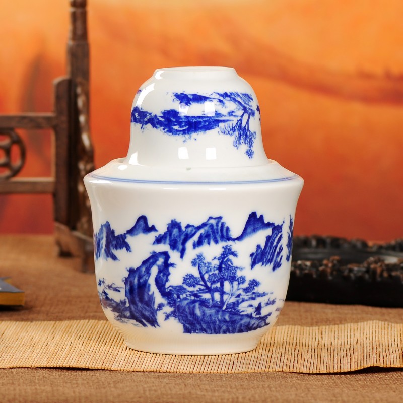 Wine temperature hot hip household jingdezhen ceramic Chinese antique Wine package rice Wine liquor cup of hot temperature Wine pot