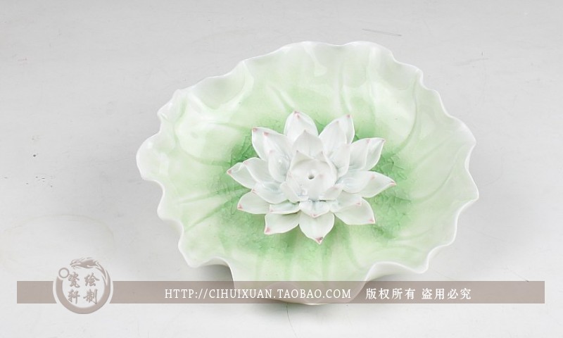 Ice crack roll film disc ceramic insert lotus fragrance incense joss stick incense buner