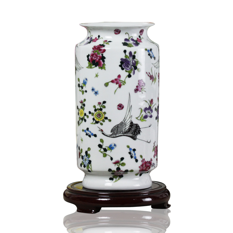 Jingdezhen ceramics vase frosted luminous porcelain bottles of modern home furnishing articles home decoration