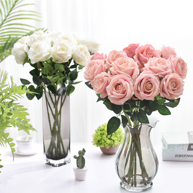 Simulation Rose Tanabata Valentine's Day Bouquet Set Home Living Room Wedding Decoration Dried Flower Silk Flower Arrangement