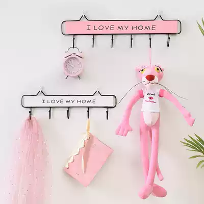 Nordic entrance key adhesive hook wall hanging decoration storage coat rack door wall fitting room creative shelf