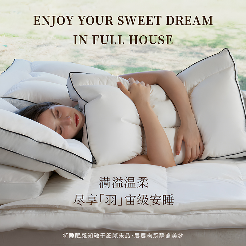 New Product: Steindream 95 White Goose down Pillow Core, Partitioned for Cervical Spine Protection, Specially Designed to Aid Sleep