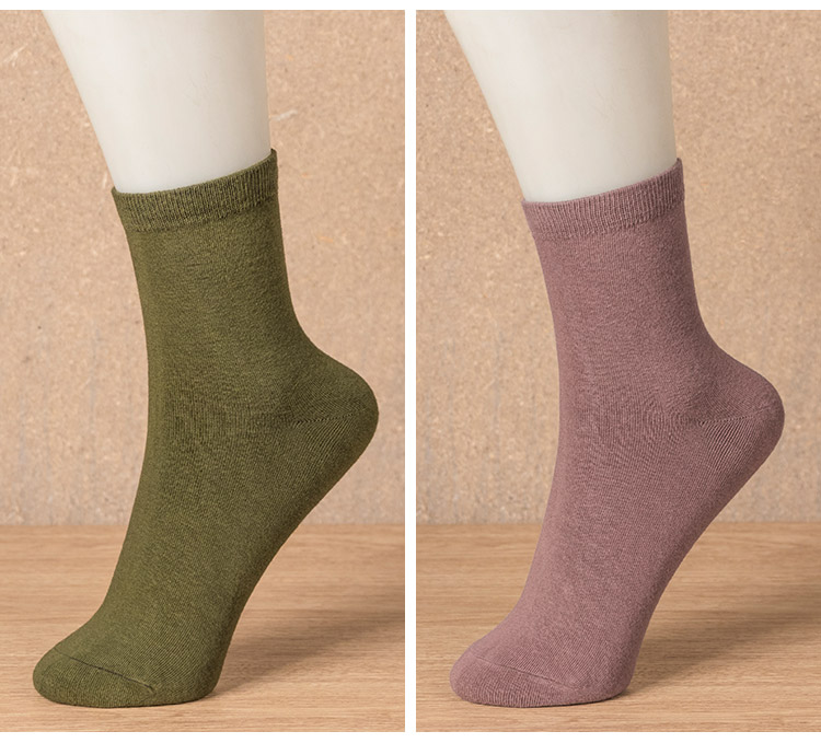 100% cotton nữ vớ cotton mùa thu và mùa đông vớ nữ ấm áp vớ nữ dày retro màu rắn vớ nữ vớ nike