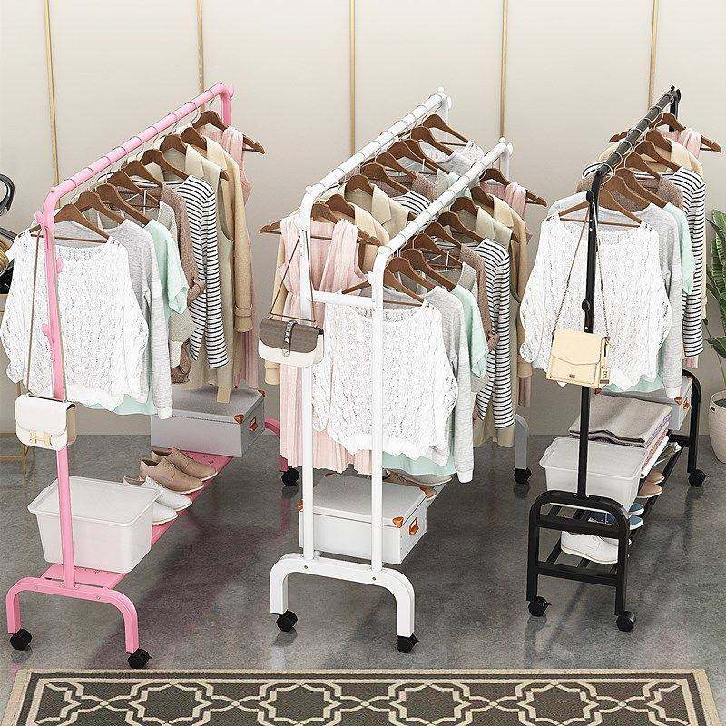 Rack Easy wardrobe for adding coarse clothes hangers on floor clothes hangers Home Fold Vertical Release Clothes