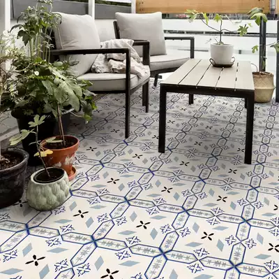 Nordic small parquet tile 300x300 kitchen Flower tile cosmetic room wall tile non-slip floor tile KTV printed antique brick