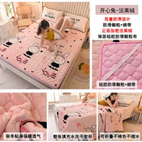 Коралловый фланелевый тонкий матрас для школьников и студентов