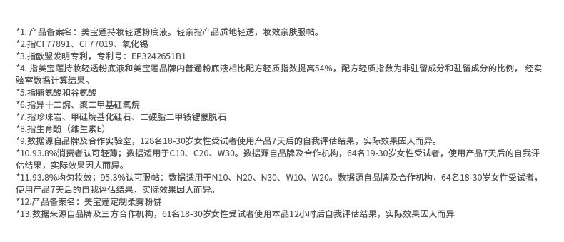 Жидкость/сливки 【ningning推荐】媚比琳纽约轻亲粉底液轻薄自然控油遮瑕持妆z Maybelline