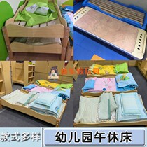 Kindergarten special bed for childrens lunch break nap bunk bed activity bed four-layer push-pull bed stacking bed Qiaoqiao