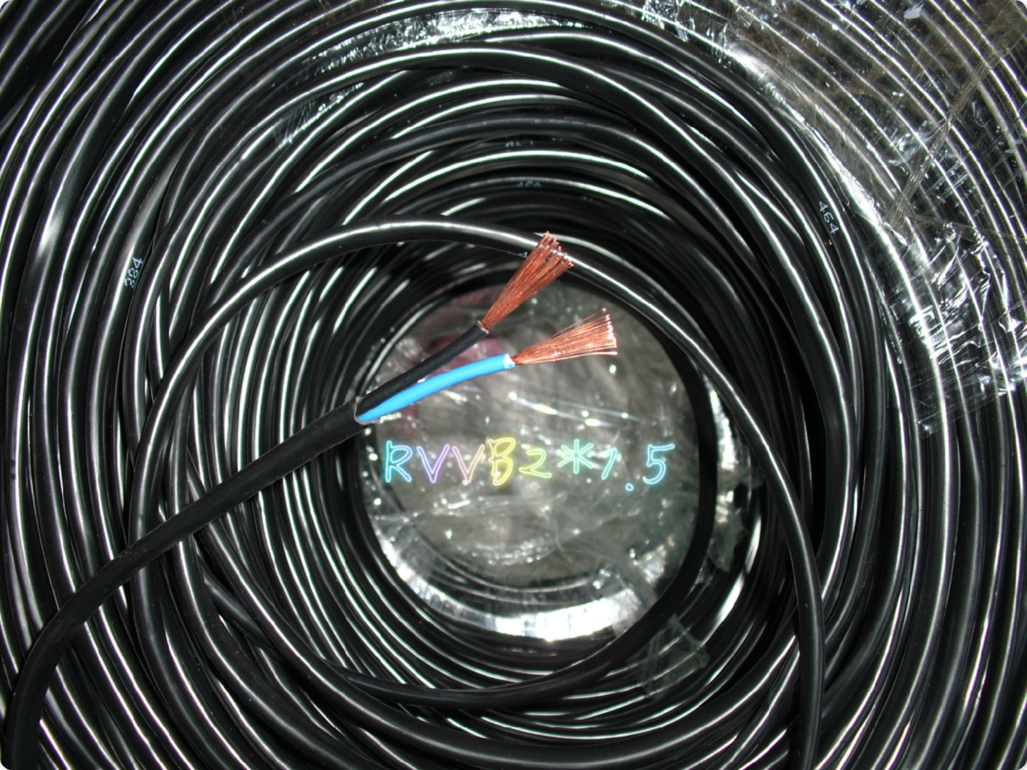 RVVB2 * 1 5 Black protection plug line lamp holder line