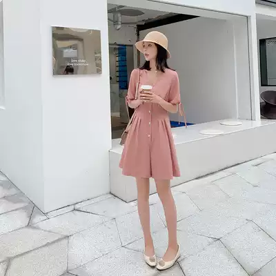 Large size women's fat sister mm2021 summer New temperament foreign style thin wide leg pants loose chiffon jumpsuit