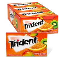 American original importé Trident Trident Trident xylitol chewing gum aromas orange box 15 packs * 14 pieces