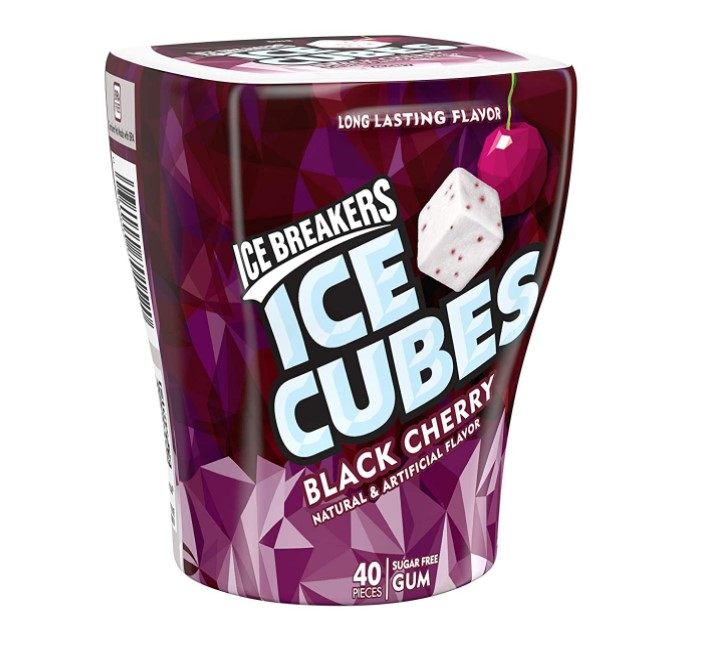 Ice cubes cool ice-free black cherry sugar-free cherry sugar-free cherry gum