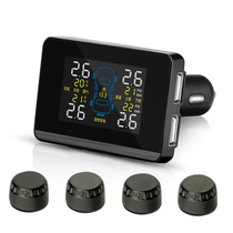Wireless tire pressure monitoring system Color screen battery monitoring Dual USB output External built-in D6