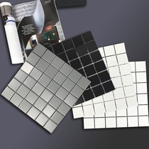 5 × 5 small white brick ceramic mosaic white gray black powder square particle kitchen bathroom wall brick floor