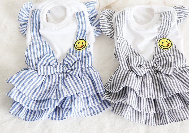 Petstyle mùa xuân hè thú cưng váy cười dây đeo bánh váy chó mới quần áo sọc - Quần áo & phụ kiện thú cưng áo vest cho mèo