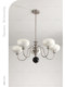 French-Style Vintage Creative Shell Chandelier in High-End Sand Nickel Color for Living Room, Bedroom, and Dining Room, Light Luxury American Cream Style