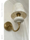 French-Style Creative Shell-Shaped All-Copper Ceramic Wall Lamp, American Retro Bedroom Living Room Entrance Wall Lamp, Mediterranean Bedroom Lamp
