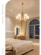 Dige French Retro Creative Shell Chandelier Bedroom Living Room Dining Room Crystal Lamp American Retro Light Luxury Lighting Fixtures