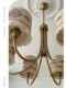 American-Style Retro Iron Art Chandelier with Creative Floral Patterns and Tassel Fabric Shade, Suitable for Bedroom, Living Room, and Dining Room Decoration