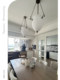 French-Style Vintage All-Copper Glass Dining Room Chandelier, Bar Counter Chandelier, Mid-Century American-Style Bedroom Chandelier, Entryway Hallway Staircase Chandelier