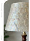 Medieval Style Creative Shell Floor Lamp, Retro Walnut Color Solid Wood Floor Lamp, Bedroom Living Room Sofa Side Lighting