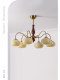 Vintage Living Room Chandelier, American Retro French Wabi-Sabi Style, New White Ash Wood Persimmon Chandelier for Bedroom, Study, and Dining Room