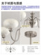 French-Style Vintage Creative Shell Chandelier in High-End Sand Nickel Color for Living Room, Bedroom, and Dining Room, Light Luxury American Cream Style