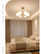 Ring Star Bauhaus Glass Chandelier Minimalist Light Luxury Glass Ball High-End Living Room Chandelier Eye-Protection Main Light Fixture