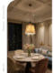 Creative Shell-Shaped Colorful Crystal Chandelier, All-Copper French-Style Dining Room Chandelier, Bedroom Bedside Chandelier, Vintage Bar Counter Lighting